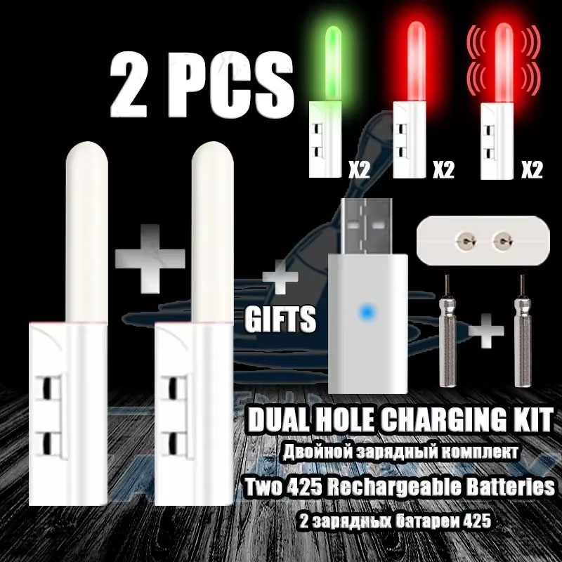 Fish Finder Battery - 2 stuks LED-nachtlampje Elektronisch hengellicht CR425